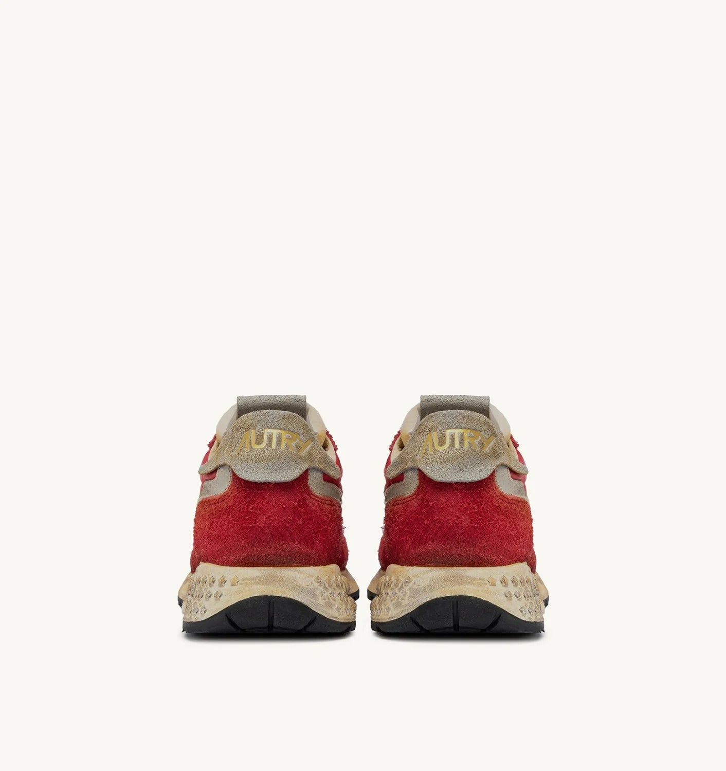 SNEAKERS REELWIND SUPER VINTAGE AUS NYLON UND WILDLEDER IN ROT