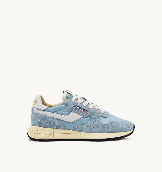 SNEAKERS REELWIND LOW AUS NYLON UND WILDLEDER FARBE CELESTIAL BLUE