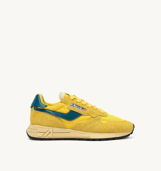 SNEAKERS REELWIND LOW AUS NYLON UND WILDLEDER FARBE GELB UND CORSAIR